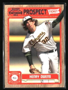 Henry Owens 2011 Playoff Contenders Prospect #RT11 Baseball Card - Picture 1 of 2