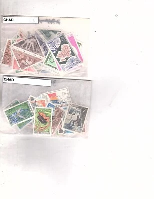 Colección de sellos CHAD stock distribuidor 600 sellos con duplicados (mb26 Foto 1 de 3