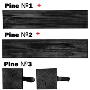 Set of 3 stamps "Pine 1,2,3" Stone Decorative Polyurethane stamp for concrete - Picture 1 of 5