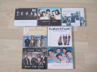 *114* SIEBEN MAXI-CDs TAKE THAT  LOVE AIN'T HERE ANYMORE  RELIGHT MY FIRE  SURE. - Bild 1 von 3