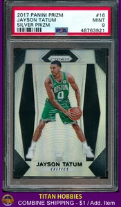 2017-18 Panini Prizm SILVER Prizm #16 Jayson Tatum SILVER PRIZM RC PSA 9 - Picture 1 of 2