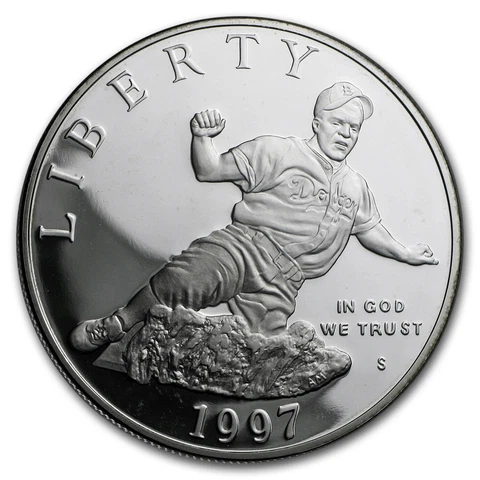 1997-S Jackie Robinson $1 Silver Commem Proof (w/Box & COA) - SKU #7037 Cover