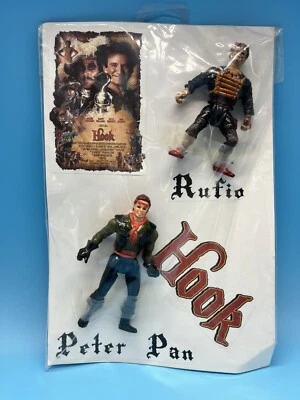 Lot Of Hook Movie Lost Boy Rufio And Peter Pan 4" Action Figure  Mattel 1991 - Image 1 of 4