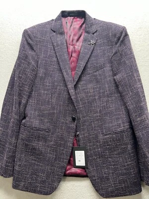 Nuevo con etiquetas John Varvatos Brooklyn-LNC Lana/Corron Tux SC Talla 40R Foto 1 de 4