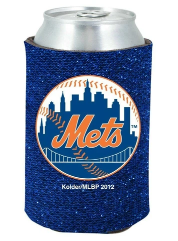 NY METS BLUE GLITTER CAN COOLERS KOOZIES 2PACK FREE SHIPPING!! Cover