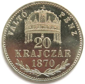 [R3496] 20 Krajczar 1870 K.B. Franz Joseph I. [(1848-1916) ARTEX - Imagen 1 de 2