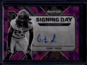2023 Panini Prizm Draft Picks #SD-CTR Cory Trice Signing Day Purple Ice 10/99 - Picture 1 of 1