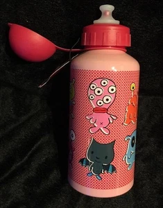 Paperchase Alien Monster Aluminium Trinkflasche 500 ml Pink - Bild 1 von 7