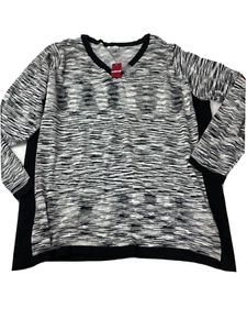 Avenue Plus Size 18/20 NWT Black Gray and White Stripe Sweater Women's - Picture 1 of 7