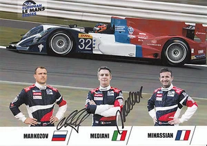Markozov, Mediani AF Corse Nissan Hand Signed Promo Card Le Mans 2015. - Picture 1 of 1