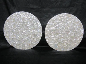 Set Of two 18" Corner Table Top Mother Of Pearl Inlay Work Home Decor - Picture 1 of 2