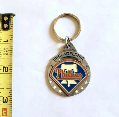 CHAVEIRO VINTAGE 1992 PHILADELPHIA PHILLIES LOGOTIPO METAL MLB NL BEISEBOL SISKIYOU - Imagem 1 de 3