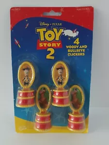 Disney Pixar TOY STORY 2 giocattoli da festa - (4) WOODY & BULLSEYE CLICKERS - NUOVI NOS - Foto 1 di 6