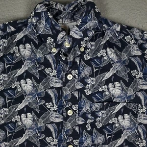 Kennington Shirt Mens Size Small Blue Floral Casual Button Up Short Sleeve - Picture 1 of 7