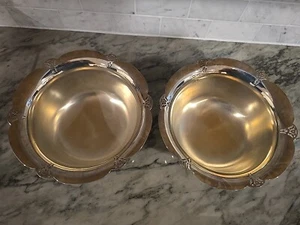 "Cuenco de hielo vintage plateado WM Rogers 427 base, plato borde festoneado 7,5""" - Imagen 1 de 1