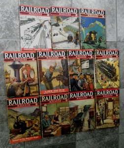 11 Issues 1941 "Railroad" Magazine-No Sept Issue-Trains-Photos-Fiction-Ads - Picture 1 of 9
