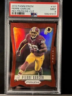 2012 Panini Prizm Red Die-cut Prizms PSA 9 MINT POP 1 None Higher Pierre Garçon - Image 1 of 4