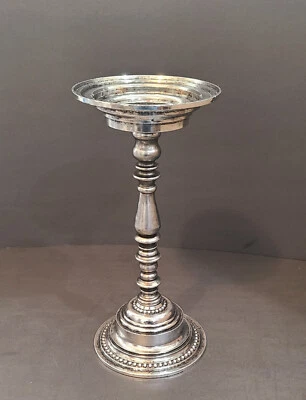 Candelabro de metal plateado rublo 1968 de colección 10,5” gótico victoriano Shabby Chic Foto 1 de 4