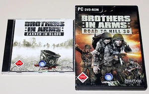 2 PC SPIELE SAMMLUNG BROTHERS IN ARMS ROAD EARNED IN BLOOD ROAD TO HILL 30 - Picture 1 of 3