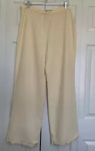 Pantalone Tommy Bahama donna 16 panna seta gamba larga senza orli - Foto 1 di 11