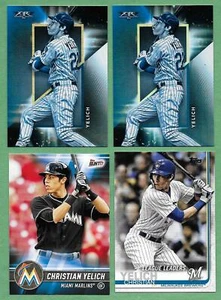 2017-19 Topps Christian Yelich Set of 4 in Near Mint to MINT Condition - Picture 1 of 2