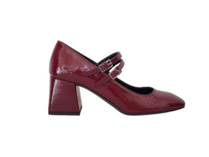 DAMENSCHUHE PUMPS LEDER NAPLAK LACK BORDEAUX HIGH HEELS MADE IN ITALY - Bild 1 von 6