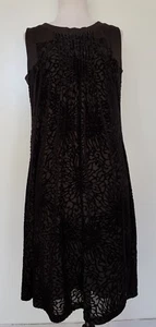 BLUE ILLUSION Womens Black Velvet Print Dress Size S - Picture 1 of 5