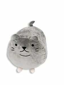 Adorable Large Stuffed Animal Plush Huggable Cat Pillow for Kids - Grey - Picture 1 of 4