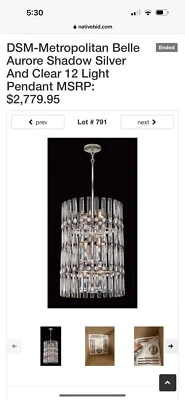 Colgante Belle Aurore Metropolitan N7711-700 sombra hoja de plata Foto 1 de 2