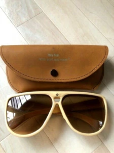 Sonnenbrille foster grant aqua-mates  Vintage beige mit Etui hellbraun - Bild 1 von 3