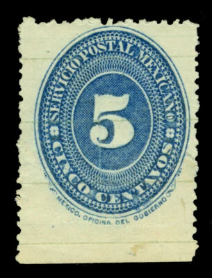 MÉXICO 1887 Número de Valor 5c ultra - perfeito. 12 - Scott # 198 perfeito estado perfeito estado - Imagem 1 de 2