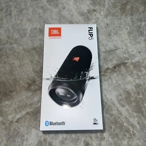 JBL Flip 5 Black Waterproof Portable Bluetooth Speaker. Brand New Factory Sealed - Picture 1 of 5