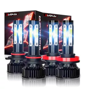 2025 NEW 9005+H11 LED Headlight Combo High Low Beam Bulb Super White Bright Lamp - Foto 1 di 10