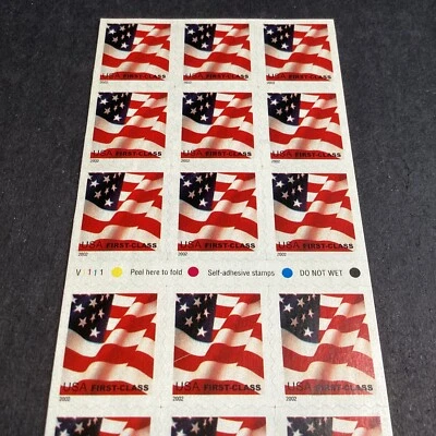 Scott #3625a Flag Booklet pane of 18 Stamps - MNH-2002-US - Image 1 of 3