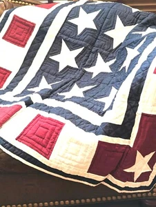 Americana Cotton Quilt Throw - Picture 1 of 2