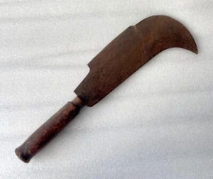 Vintage Old Hand Carved Mughal Big Knife Dagger Sword Katar  Knife Wood Handle - Picture 1 of 10