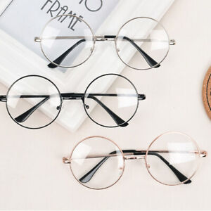 Unisex Half Frame Glasses Eyeglasses Frame Retro Round Korean High-end Eyewear