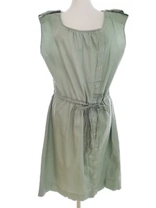 Designers Remix Charlotte Eskildsen Größe 40 Minzgrün Knielang Hemd Kleid Baumw - Bild 1 von 5