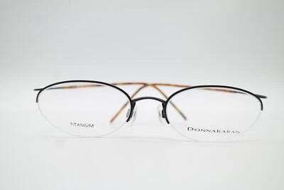 DONNA KARAN 8742 Titanio Negro Marrón Medio Borde Gafas Marcos Nuevo Foto 1 de 4