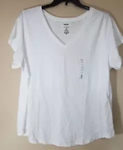 Sonoma The Everyday Tee V-Neck Short Sleeve White Shirt Top Women Size 2X NEW - Picture 1 of 3
