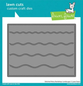 Lawn Fawn - Lawn Cuts Dies - Stitched Wavy Backdrop: Landscape LF2889 - Picture 1 of 3