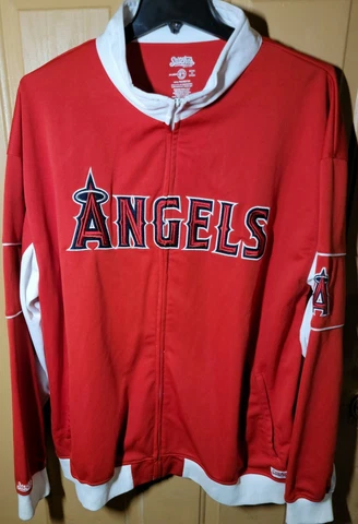 ANAHEIM ANGELS HIGH QUALITY STITCHED TRACK JACKET AVAILABLE SIZES LARGE, 2XL Cover