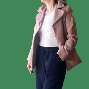 Gap Womens Pink Pea Coat Wool US XS 2007 