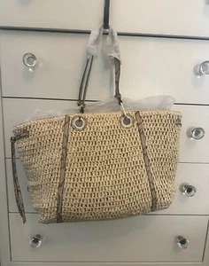 Vince Camuto Rafia Strohtasche, große Schultertasche, Faria Tragetasche - Bild 1 von 7