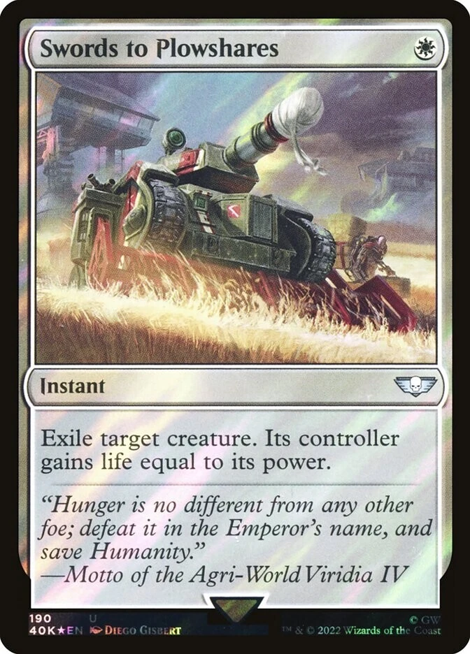 MTG | Swords to Plowshares (Surge Foil) | Warhammer 40,000 | Magic | NM | 40K - Image 1 of 1