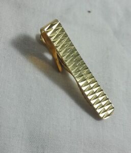 Vintage Tie Clip - 1950s Style - Gold Tone - 4x1cm