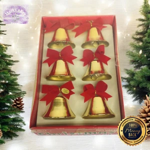 New Old Stock Christmas Bells Criterion 6 pieces 2" Bells - Picture 1 of 5