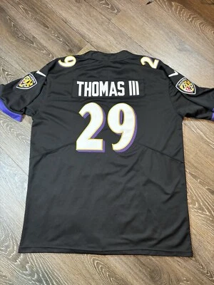 Camiseta cosida Nike On Field Baltimore Earl Thomas III #29 para hombre talla XL negra Foto 1 de 4