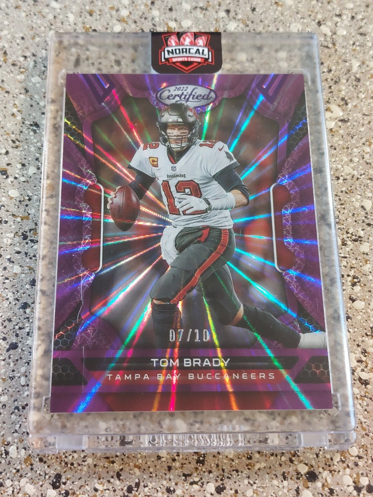 TOM BRADY 2022 PANINI CERTIFIED MIRROR PURPLE #7/10 FOTL SSP! BUCCANEERS! GOAT📈