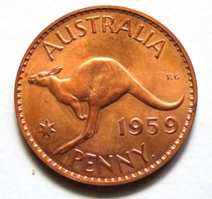 Australia.  1959 Perth - Penny..  Full Red Lustre - Proof - Bild 1 von 2